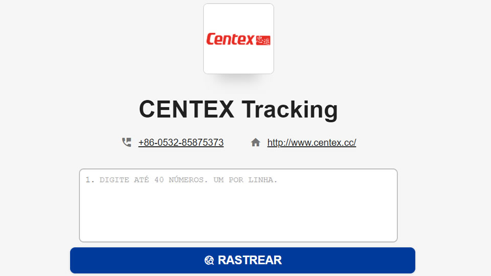rastrear pela Centex